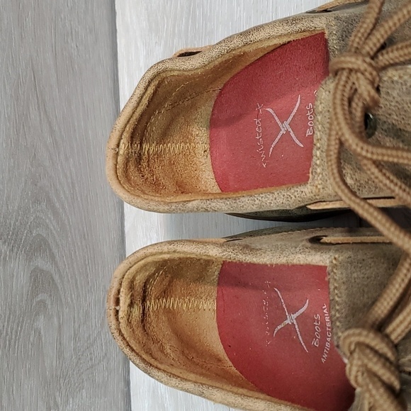 Twisted X Womens Driving Moc Leather Loafer shoes sz 5.5M - Picture 5 of 12